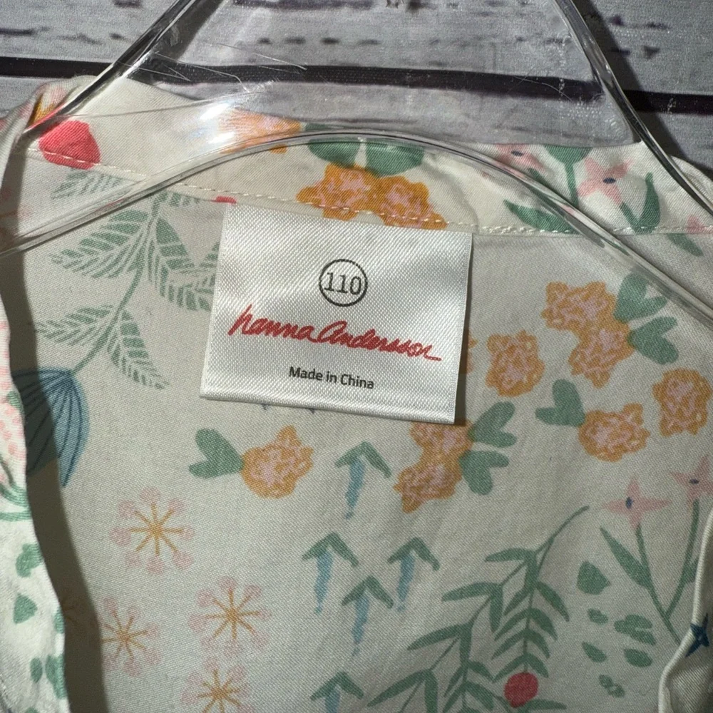 Hanna Andersson Multicolor Floral Top Size 5/110